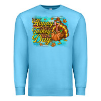 Ocean Blue Happy Turkey Day Premium Sweatshirt - texasbilliewilder