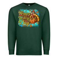 Sports Green Happy Turkey Day Premium Sweatshirt - texasbilliewilder