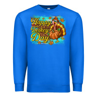 True Royal Happy Turkey Day Premium Sweatshirt - texasbilliewilder
