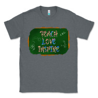 Charcoal Heather teach love inspire chalkboard Classic Tee - AdoDesignShop