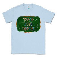 Dusty Blue teach love inspire chalkboard Classic Tee - AdoDesignShop