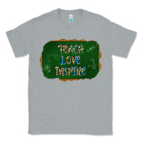 Heather Grey teach love inspire chalkboard Classic Tee - AdoDesignShop