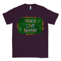 Plum teach love inspire chalkboard Classic Tee - AdoDesignShop