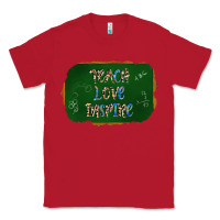 Red teach love inspire chalkboard Classic Tee - AdoDesignShop