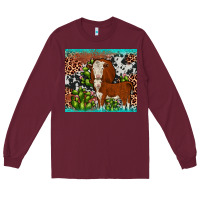 Burgundy hereford cactus tumbler Long Sleeve Tee - JahusDesignShop