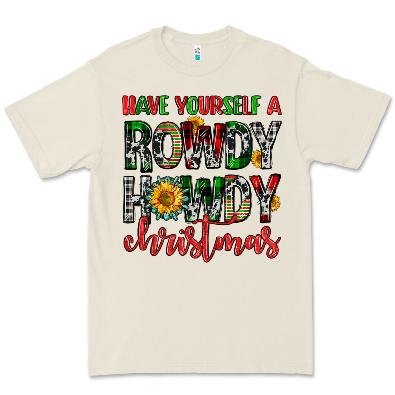 Have Yourself A Rowdy Howdy Christmas Premium Tee by FaDigitalArtStudio | Teevron
