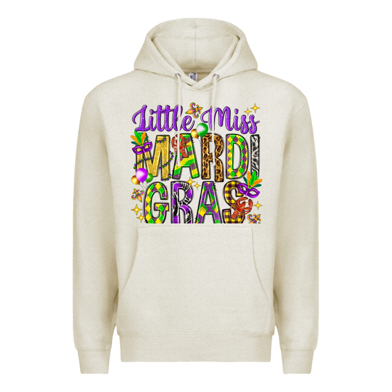 Little Miss Mardi Gras Hjf Premium Hoodie by HowdyJamesFarm | Teevron