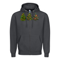 Smoke christmas trees Zipper Hoodie - LillyAllenDesigns
