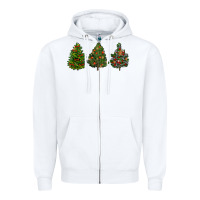 White christmas trees Zipper Hoodie - LillyAllenDesigns