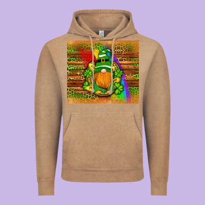 St Patricks Gnomes Rainbow Vintage Hoodie Designed By Artiststas