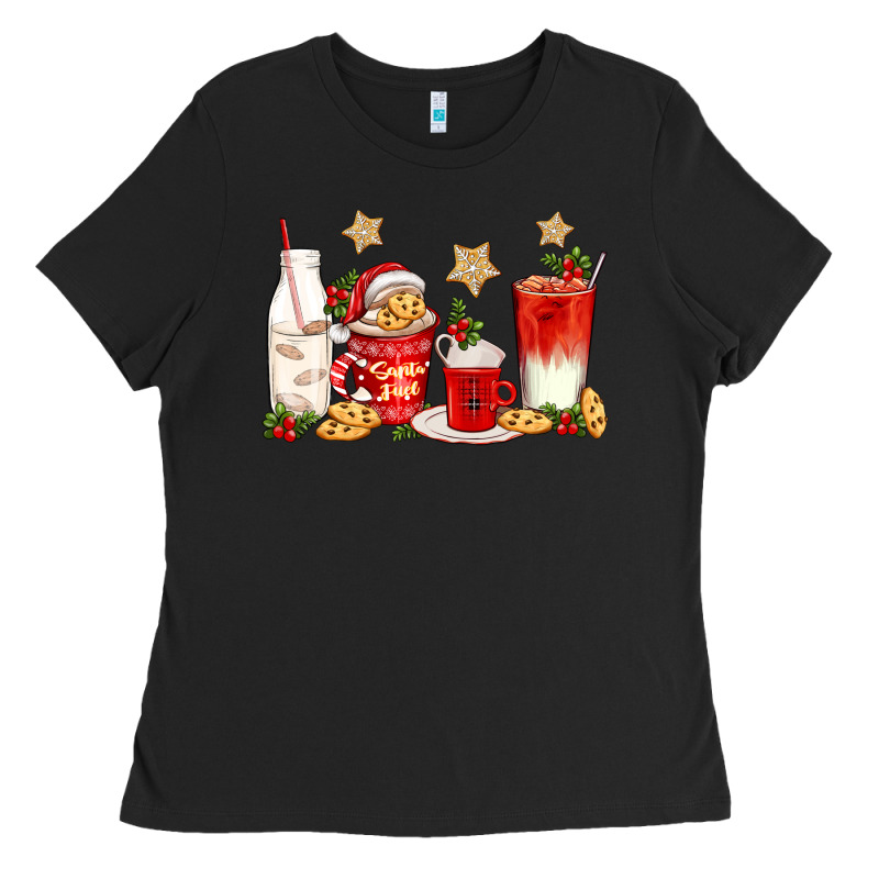 Santa Fuel Coffee Cups Ladies Tee by texasbilliewilder | Teevron