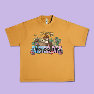 Happy Easter Day Rodeo Urban Heavy Tee Designed By Nancycooperartshop