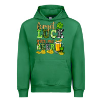 Emerald St. Patrick's Forget luck give me beer Urban Hoodie - OliviaCreatesArt