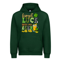 Forest Green St. Patrick's Forget luck give me beer Urban Hoodie - OliviaCreatesArt