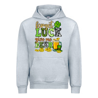 Heather Grey St. Patrick's Forget luck give me beer Urban Hoodie - OliviaCreatesArt