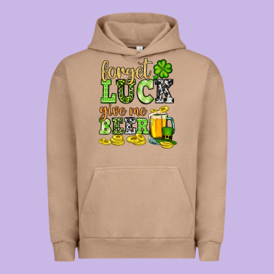 St. Patrick's Forget Luck Give Me Beer Urban Hoodie Designed By Oliviacreatesart