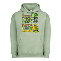 Pigment Oil Green St. Patrick's Forget luck give me beer Urban Hoodie - OliviaCreatesArt