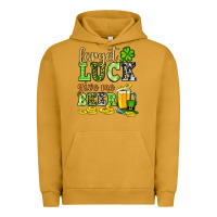 Pigment Peanut Butter St. Patrick's Forget luck give me beer Urban Hoodie - OliviaCreatesArt