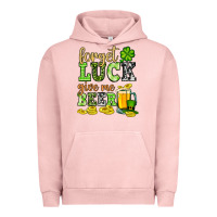 Pigment Salmon St. Patrick's Forget luck give me beer Urban Hoodie - OliviaCreatesArt