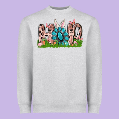 Hop Rabbit Heavyweight Sweatshirt Designed By Maliassmallbusiness