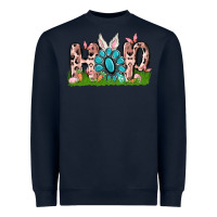 Navy hop rabbit Heavyweight Sweatshirt - MaliasSmallBusiness