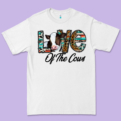 Love Of The Cows Premium Tee Designed By Cowhidedigitalart