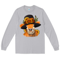 Moon Dust Thanksgiving Cow Long Sleeve Tee - NancyCooperArtShop