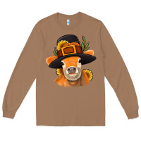 Toasted Coconut Thanksgiving Cow Long Sleeve Tee - NancyCooperArtShop