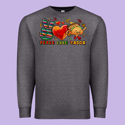 Peace Love Tacos Premium Sweatshirt Designed By Nancycooperartshop