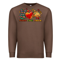 Chestnut Peace love tacos Premium Sweatshirt - NancyCooperArtShop