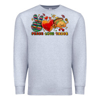 Heather Grey Peace love tacos Premium Sweatshirt - NancyCooperArtShop
