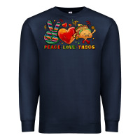 Navy Peace love tacos Premium Sweatshirt - NancyCooperArtShop