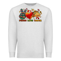 Oatmeal Heather Peace love tacos Premium Sweatshirt - NancyCooperArtShop