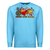 Ocean Blue Peace love tacos Premium Sweatshirt - NancyCooperArtShop