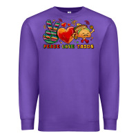 Purple Peace love tacos Premium Sweatshirt - NancyCooperArtShop