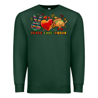 Sports Green Peace love tacos Premium Sweatshirt - NancyCooperArtShop