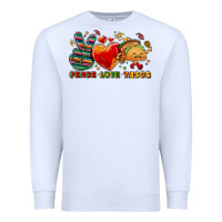 White Peace love tacos Premium Sweatshirt - NancyCooperArtShop