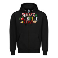 Black Santa's Favorite Class Christmas Zipper Hoodie - LillyAllenDesigns