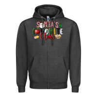 Charcoal Heather Santa's Favorite Class Christmas Zipper Hoodie - LillyAllenDesigns