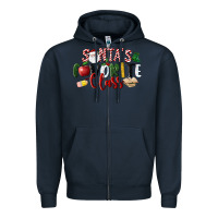Navy Santa's Favorite Class Christmas Zipper Hoodie - LillyAllenDesigns