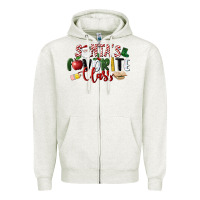 Oatmeal Heather Santa's Favorite Class Christmas Zipper Hoodie - LillyAllenDesigns