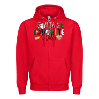 Red Santa's Favorite Class Christmas Zipper Hoodie - LillyAllenDesigns