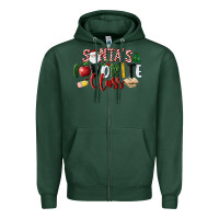 Sports Green Santa's Favorite Class Christmas Zipper Hoodie - LillyAllenDesigns