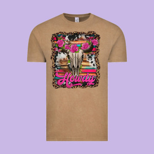 Howdy Valentine's Day Bull Skull Vintage Tee Designed By Jasminsmagicworld