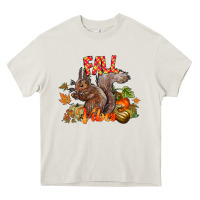 Fall Vibes Squirrel Heavy Core Tee | Teevron