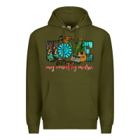 Army Green Western love my country music Premium Hoodie - HowdyJamesFarm