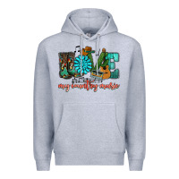 Heather Grey Western love my country music Premium Hoodie - HowdyJamesFarm