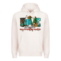 Pale Pink Western love my country music Premium Hoodie - HowdyJamesFarm