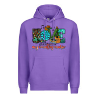 Purple Western love my country music Premium Hoodie - HowdyJamesFarm