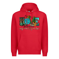 Red Western love my country music Premium Hoodie - HowdyJamesFarm